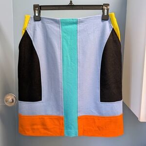 Harve Benard Vtg Colorblock Wool Skirt